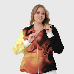 Женский 3D-костюм Пламя с боку, цвет: 3D-белый — фото 2