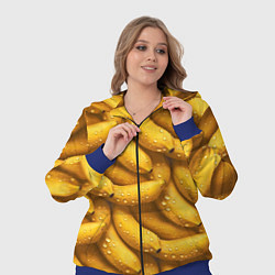 Женский 3D-костюм Сочная текстура из бананов, цвет: 3D-синий — фото 2