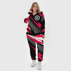 Женский 3D-костюм Volkswagen fast lines, цвет: 3D-черный — фото 2