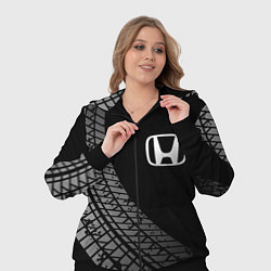 Женский 3D-костюм Honda tire tracks, цвет: 3D-черный — фото 2