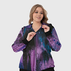 Женский 3D-костюм Фиолетовые абстрактные тени, цвет: 3D-черный — фото 2