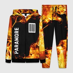 Женский 3D-костюм Paramore и пылающий огонь, цвет: 3D-черный