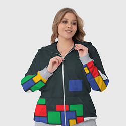 Женский 3D-костюм Падающий блок тетрис, цвет: 3D-меланж — фото 2