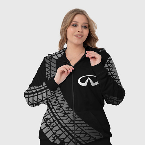Женский костюм Infiniti tire tracks / 3D-Черный – фото 3