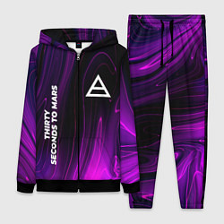 Женский 3D-костюм Thirty Seconds to Mars violet plasma, цвет: 3D-черный