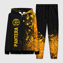 Женский 3D-костюм Pantera - gold gradient: по-вертикали, цвет: 3D-черный