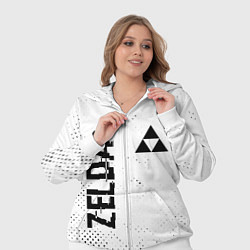 Женский 3D-костюм Zelda glitch на светлом фоне: надпись, символ, цвет: 3D-белый — фото 2