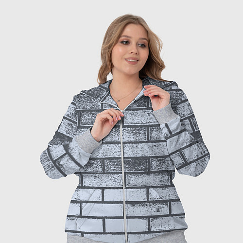 Женский костюм Grey wall / 3D-Меланж – фото 3