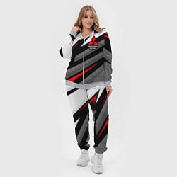 Женский 3D-костюм Mitsubishi motors - красная линия, цвет: 3D-меланж — фото 2