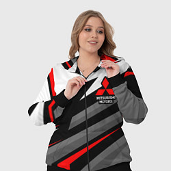 Женский 3D-костюм Mitsubishi motors - красная линия, цвет: 3D-черный — фото 2