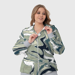 Женский 3D-костюм Абстракция оливковый, цвет: 3D-меланж — фото 2