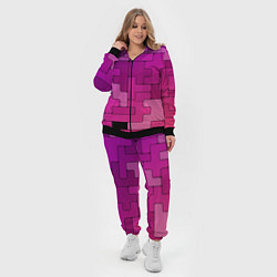 Женский 3D-костюм Фиолетовые текстуры, цвет: 3D-черный — фото 2