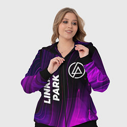 Женский 3D-костюм Linkin Park violet plasma, цвет: 3D-черный — фото 2