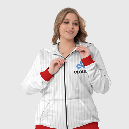 Женский костюм Cloud9 white / 3D-Красный – фото 3