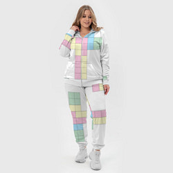 Женский 3D-костюм Тетрис буква т падающие блоки, цвет: 3D-белый — фото 2