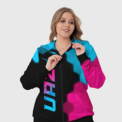 Женский 3D-костюм UAZ - neon gradient: по-вертикали, цвет: 3D-черный — фото 2