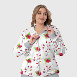 Женский 3D-костюм Red flowers, цвет: 3D-меланж — фото 2