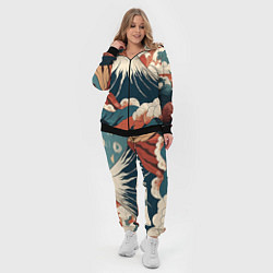 Женский 3D-костюм Ретро Фудзияма, цвет: 3D-черный — фото 2