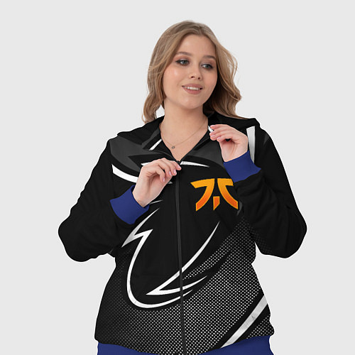 Женский костюм Fnatic - white line / 3D-Синий – фото 3