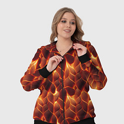 Женский 3D-костюм Огненная мозаичная текстура, цвет: 3D-черный — фото 2