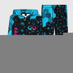 Женский 3D-костюм Infiniti - neon gradient: надпись, символ, цвет: 3D-черный