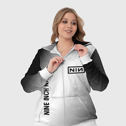 Женский 3D-костюм Nine Inch Nails glitch на светлом фоне: надпись, с, цвет: 3D-белый — фото 2