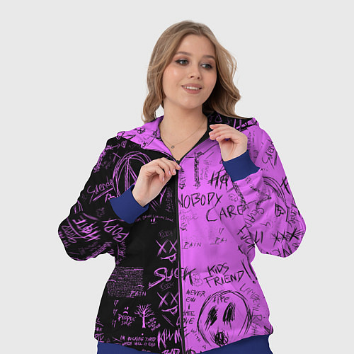 Женский костюм Dead inside purple black / 3D-Синий – фото 3