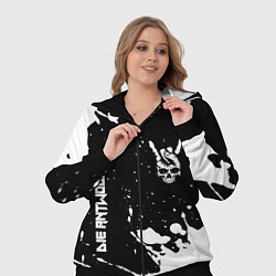 Женский 3D-костюм Die Antwoord и рок символ на темном фоне, цвет: 3D-черный — фото 2