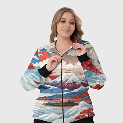 Женский 3D-костюм Пейзаж в Японском стиле, цвет: 3D-черный — фото 2