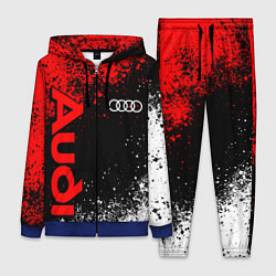 Женский 3D-костюм Ауди - красный и белый, цвет: 3D-синий