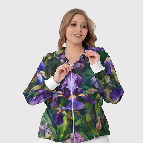 Женский костюм Ирисы паттерн / 3D-Белый – фото 3