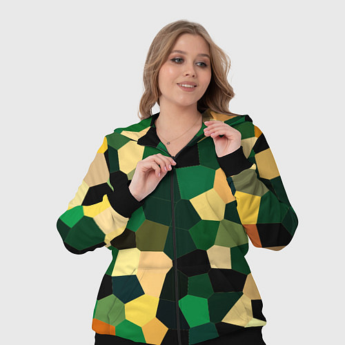 Женский костюм Мозаика зелёный / 3D-Черный – фото 3