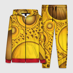 Женский 3D-костюм Желтая объемная текстура, цвет: 3D-красный