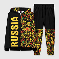 Женский 3D-костюм Russia хохлома, цвет: 3D-черный