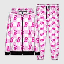 Женский 3D-костюм Розовая шашка и Барби, цвет: 3D-черный