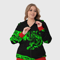 Женский 3D-костюм Зеленый светящийся дым, цвет: 3D-красный — фото 2