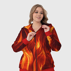 Женский 3D-костюм Пламя огня, цвет: 3D-красный — фото 2