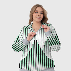 Женский 3D-костюм Зеленый геометрический круглый узор, цвет: 3D-меланж — фото 2