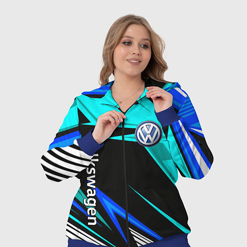 Женский костюм Фольцваген - sport uniform / 3D-Синий – фото 3