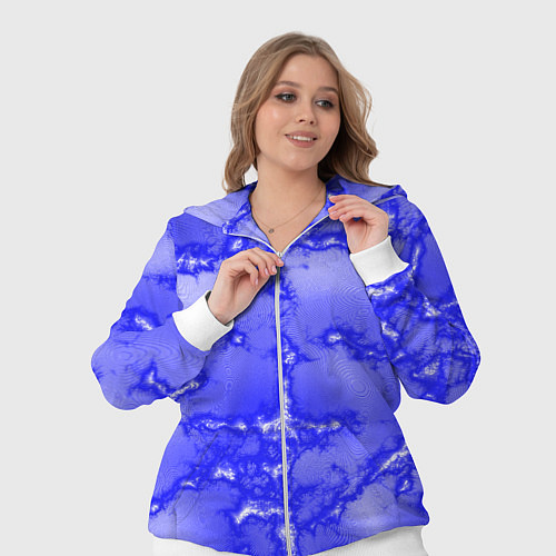 Женский костюм Темно-синий мотив / 3D-Белый – фото 3