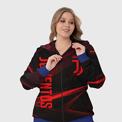 Женский 3D-костюм Juventus black red logo, цвет: 3D-синий — фото 2