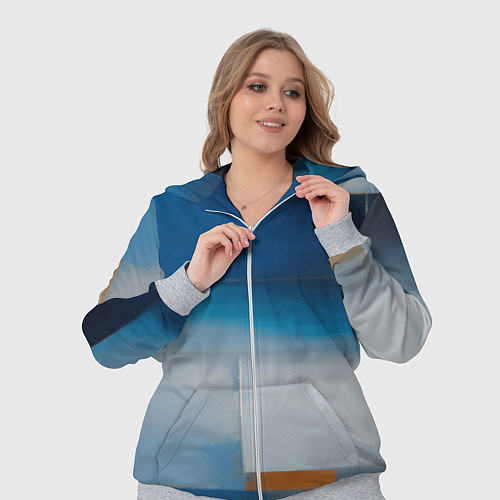 Женский костюм Синяя палитра / 3D-Меланж – фото 3