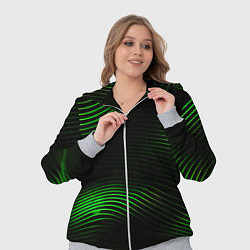 Женский 3D-костюм Зеленые тонкие линии, цвет: 3D-меланж — фото 2