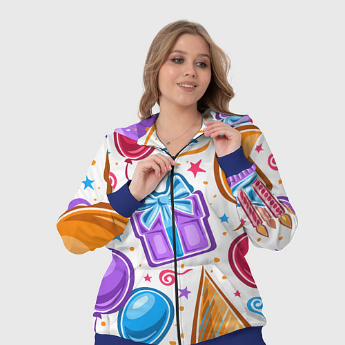 Женский костюм Вечеринка / 3D-Синий – фото 3