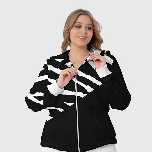 Женский костюм Полосы зебры с черным / 3D-Белый – фото 3