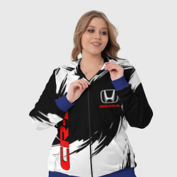 Женский 3D-костюм Honda - белые краски, цвет: 3D-синий — фото 2