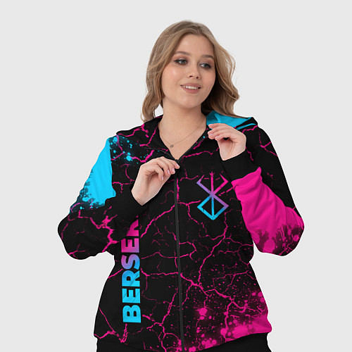Женский костюм Berserk - neon gradient: надпись, символ / 3D-Черный – фото 3