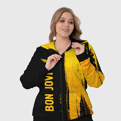 Женский костюм Bon Jovi - gold gradient: по-вертикали / 3D-Черный – фото 3