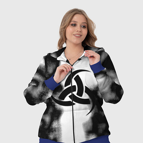 Женский костюм Скандинавский узор душа / 3D-Синий – фото 3