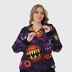 Женский 3D-костюм Хэллоуинские зубастики, цвет: 3D-черный — фото 2